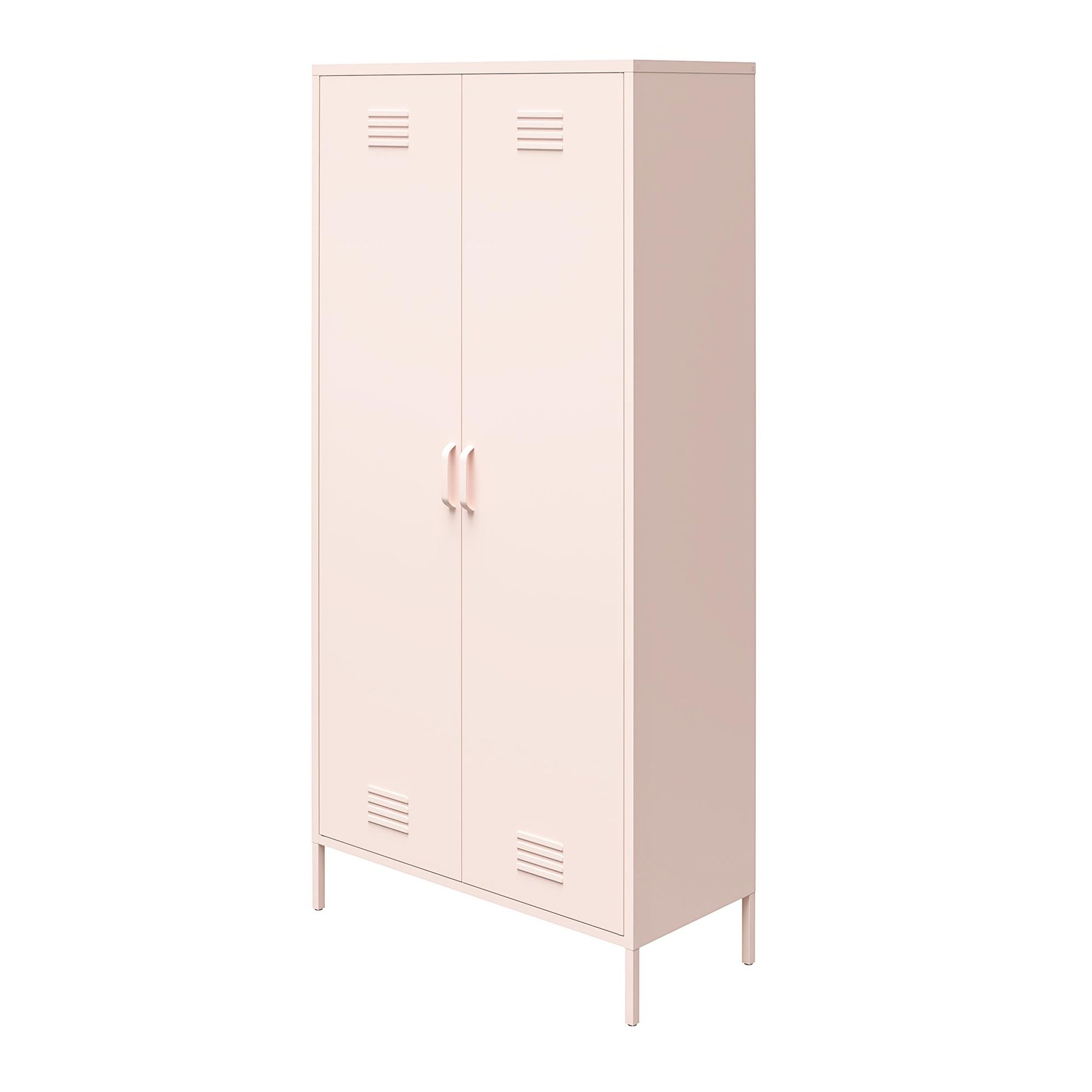 Shadwick Tall 2 Door Closed Metal Storage Locker Cabinet - Pale Pink