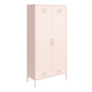 Shadwick Tall 2 Door Closed Metal Storage Locker Cabinet - Pale Pink