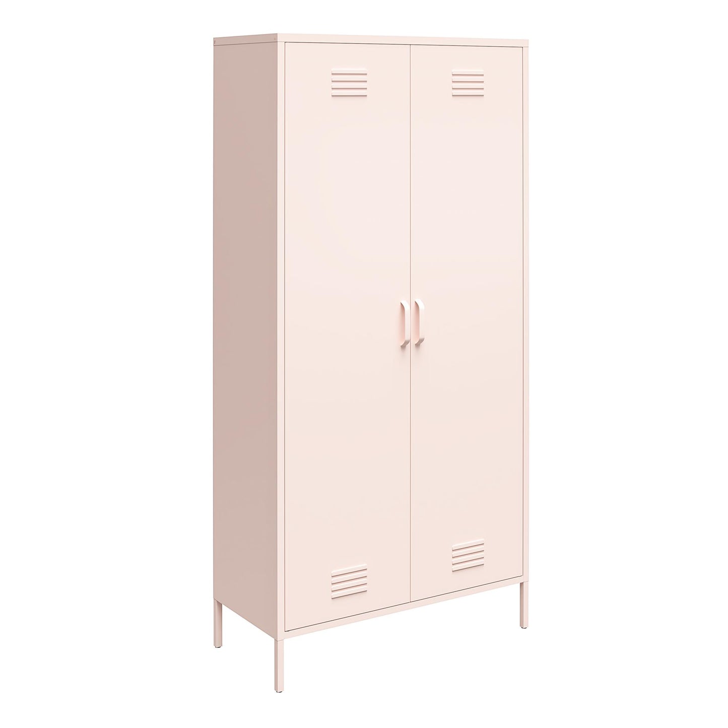 Shadwick Tall 2 Door Closed Metal Storage Locker Cabinet - Pale Pink