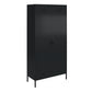 Shadwick Tall 2 Door Closed Metal Storage Locker Cabinet - Black