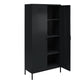 Shadwick Tall 2 Door Closed Metal Storage Locker Cabinet - Black