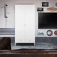 Shadwick Tall 2 Door Closed Metal Storage Locker Cabinet - White