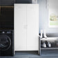 Shadwick Tall 2 Door Closed Metal Storage Locker Cabinet - White