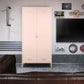 Shadwick Tall 2 Door Closed Metal Storage Locker Cabinet - Pale Pink