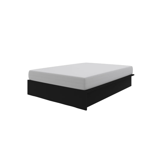 Maven Upholstered Bed with Modern Low Profile Design - Black - Full