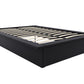 Maven Upholstered Bed with Modern Low Profile Design - Black - Full