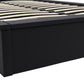 Maven Upholstered Bed with Modern Low Profile Design - Black - Full