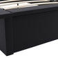 Maven Upholstered Bed with Modern Low Profile Design - Black - Queen