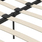 Maven Upholstered Bed with Modern Low Profile Design - Black - Queen
