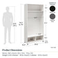 Camberly 36" Wide Mudroom Storage Cabinet with Clothing Rod - Black Oak