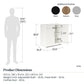 Basin 2 Door Wall Storage Cabinet with Hanging Rod - Natural
