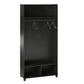 Camberly 36" Wide Mudroom Storage Cabinet with Clothing Rod - Black Oak