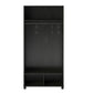 Camberly 36" Wide Mudroom Storage Cabinet with Clothing Rod - Black Oak
