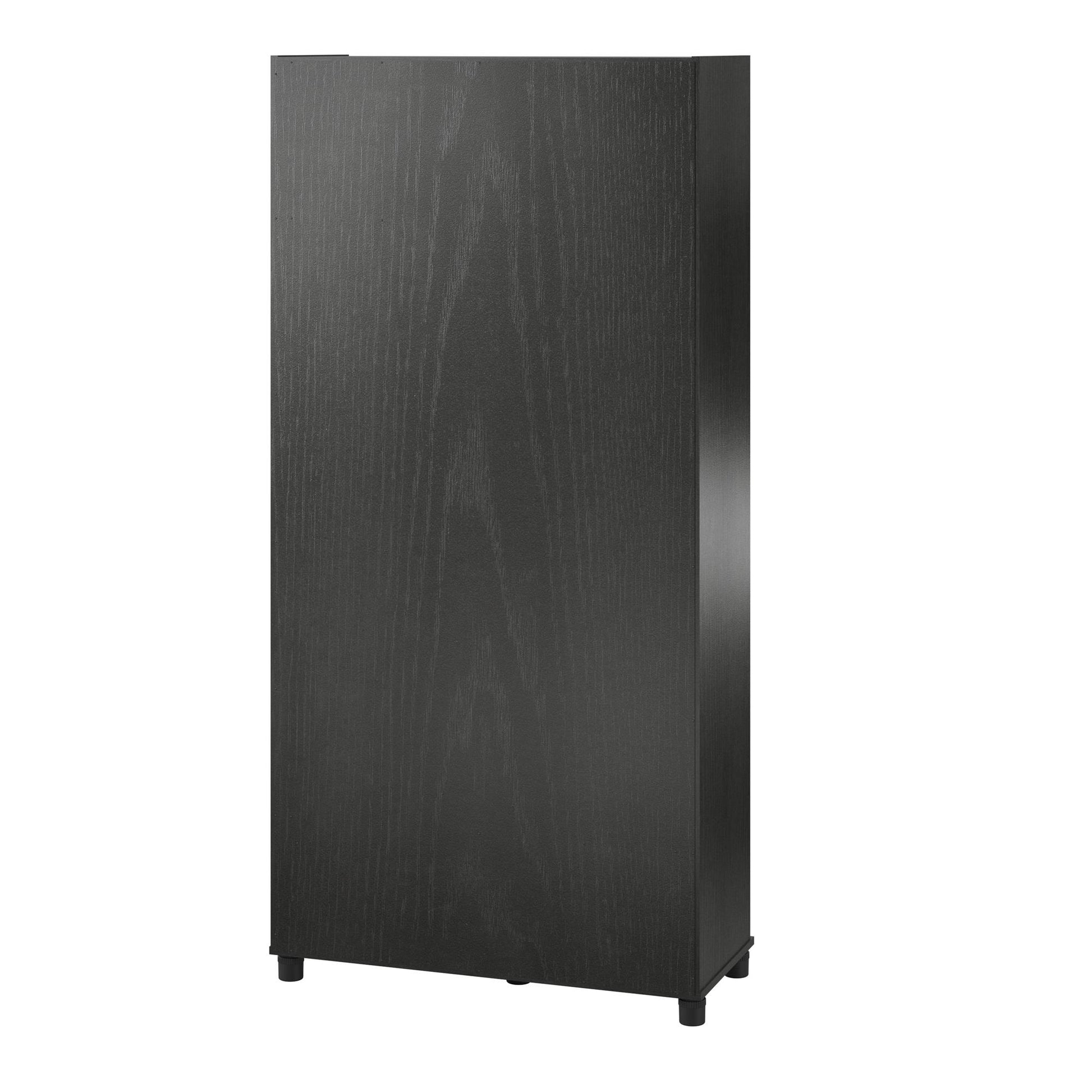 Camberly 36" Wide Mudroom Storage Cabinet with Clothing Rod - Black Oak