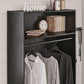 Camberly 36" Wide Mudroom Storage Cabinet with Clothing Rod - Black Oak