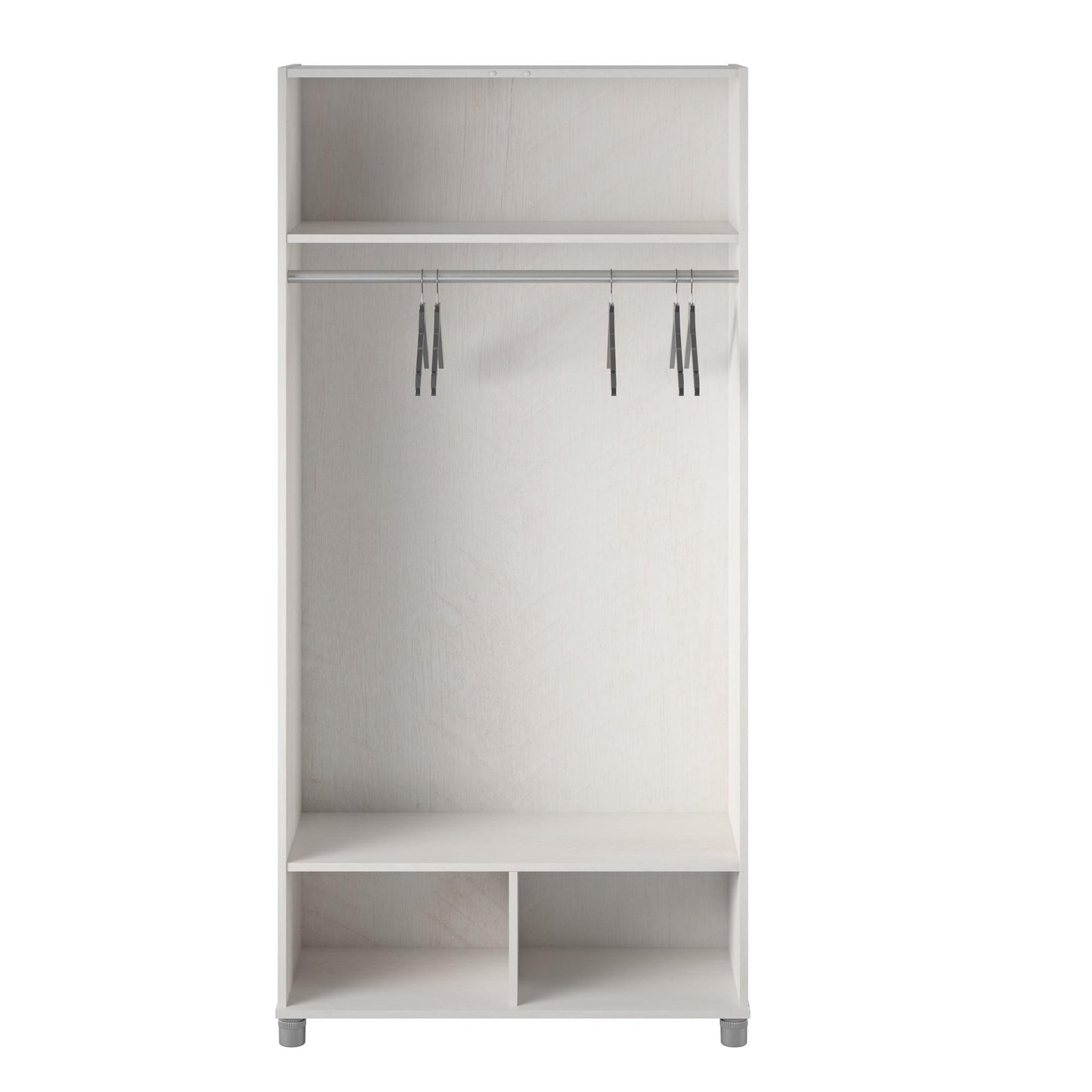 Camberly 36" Wide Mudroom Storage Cabinet with Clothing Rod - Ivory Oak
