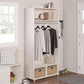 Camberly 36" Wide Mudroom Storage Cabinet with Clothing Rod - Ivory Oak