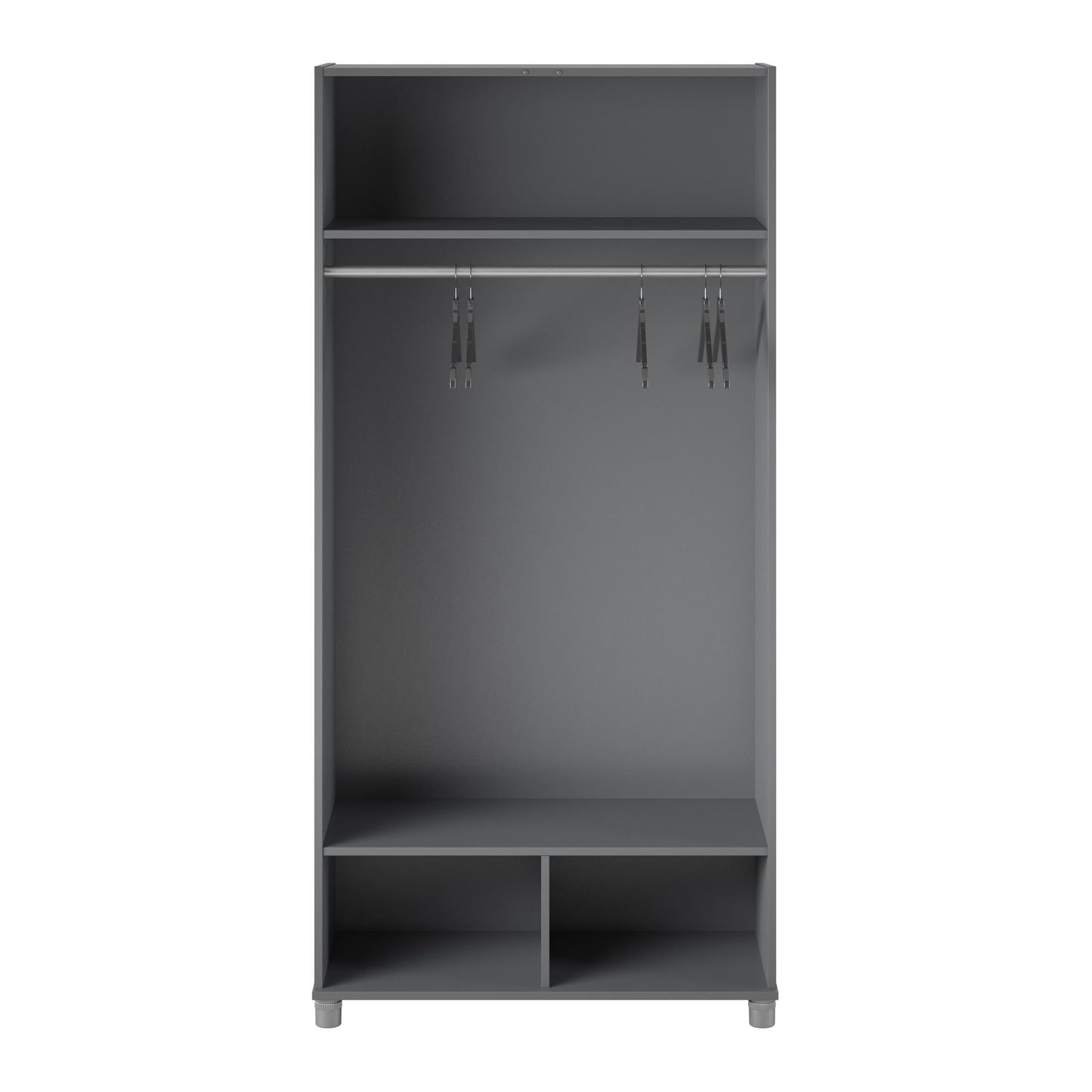 Camberly 36" Wide Mudroom Storage Cabinet with Clothing Rod - Graphite Grey