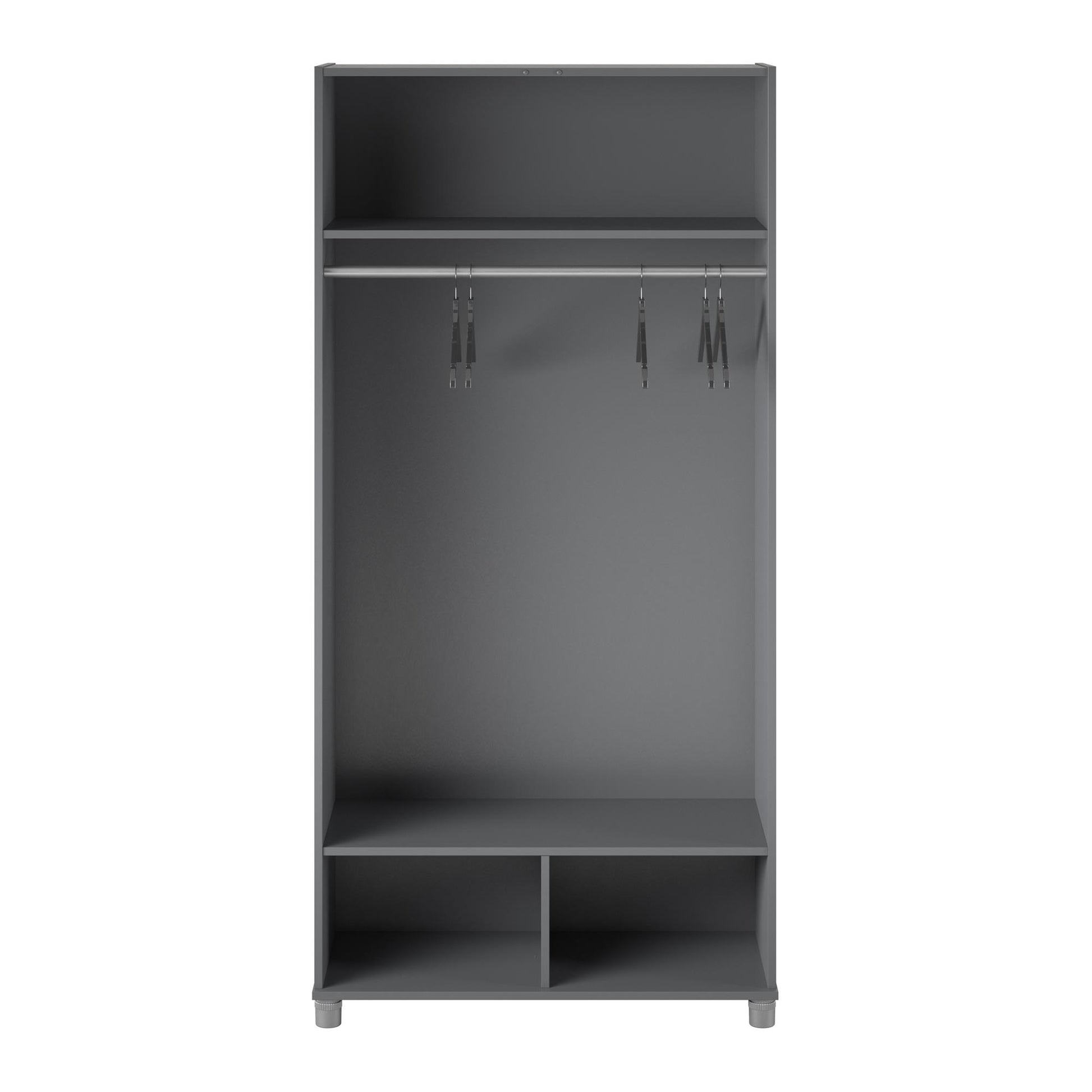 Camberly 36" Wide Mudroom Storage Cabinet with Clothing Rod - Graphite Grey