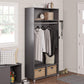 Camberly 36" Wide Mudroom Storage Cabinet with Clothing Rod - Graphite Grey