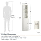 Basin 14 Inch Linen Storage Tower  - White