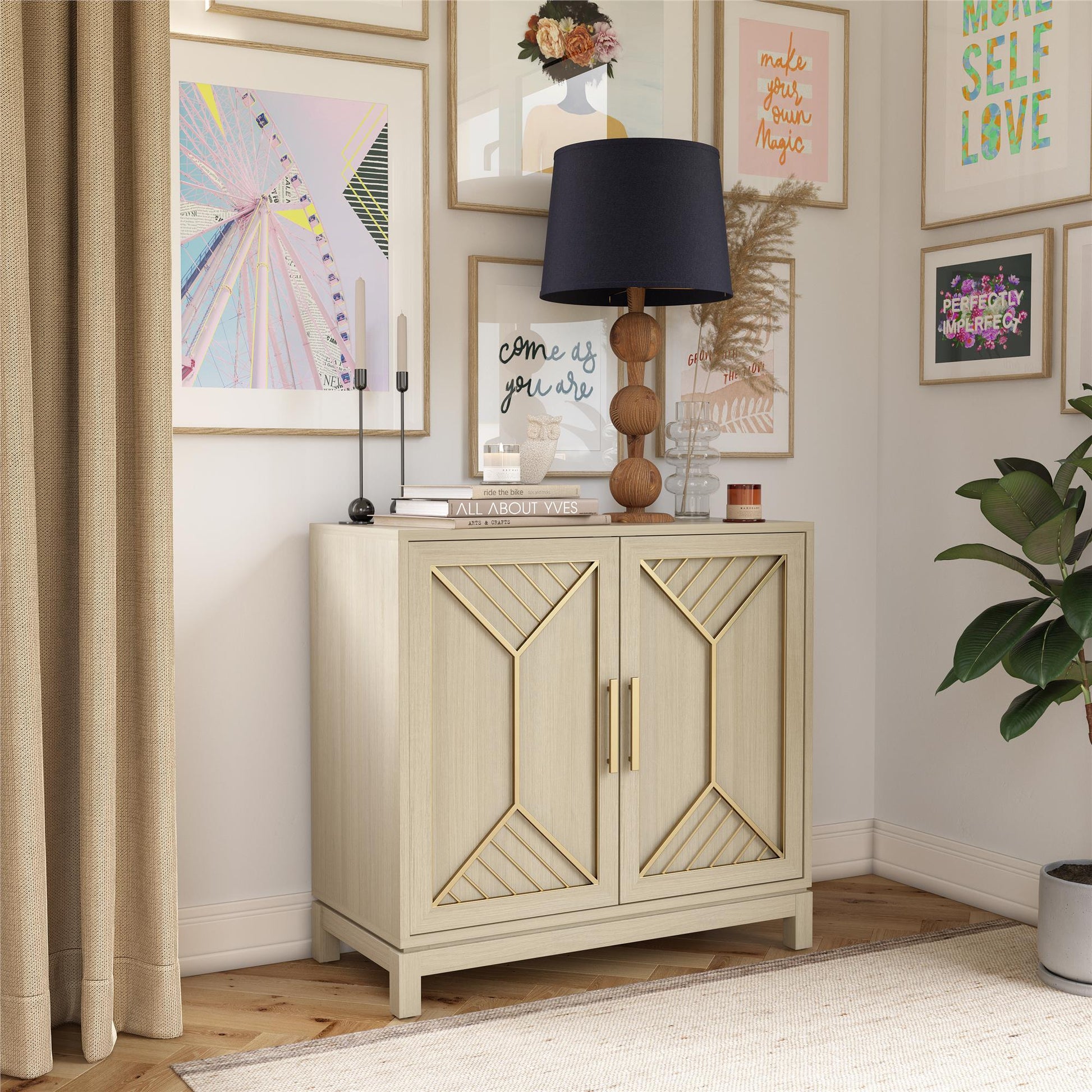 Neely Accent Cabinet, Pale Oak - Pale Oak