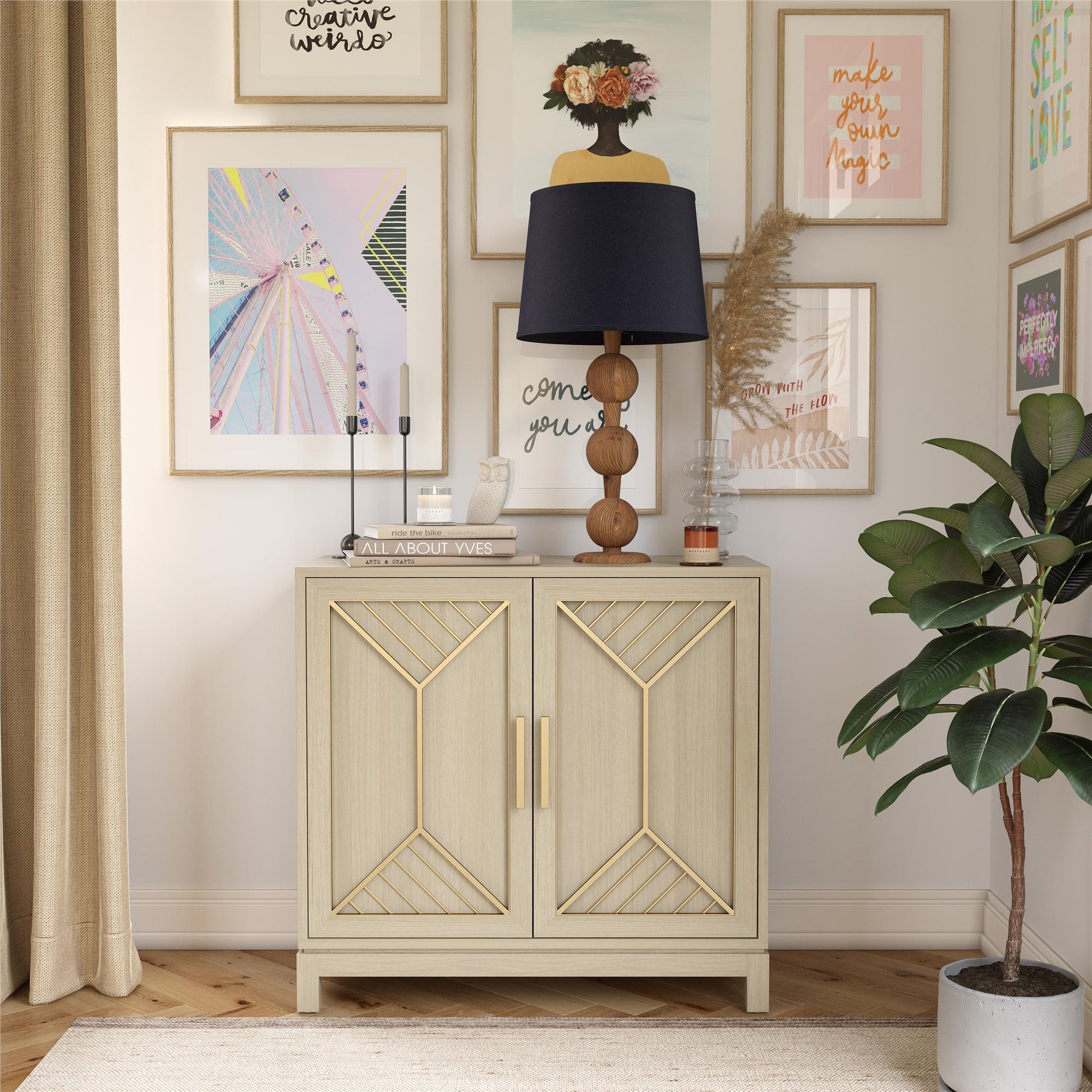 Neely Accent Cabinet, Pale Oak - Pale Oak