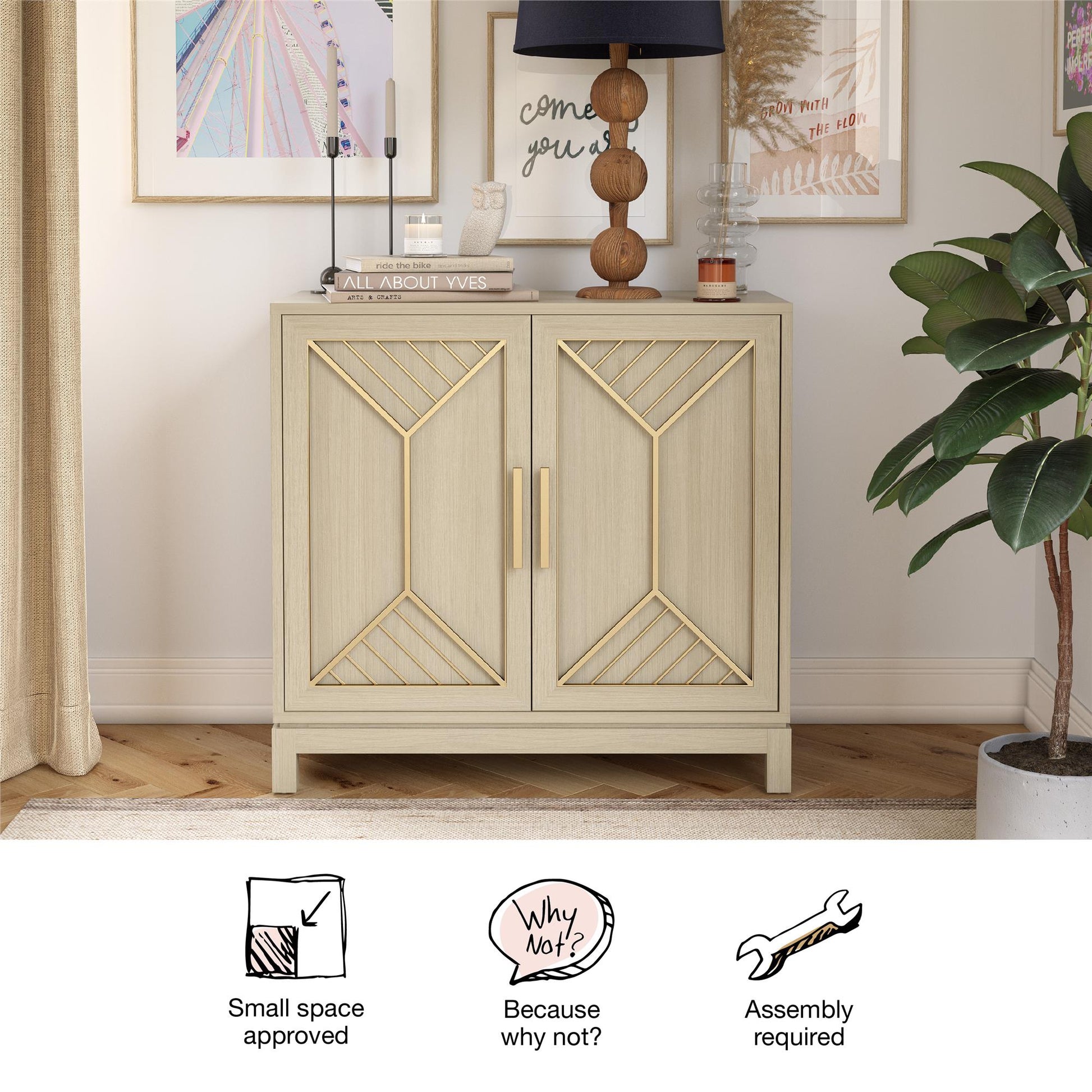 Neely Accent Cabinet, Pale Oak - Pale Oak