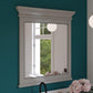 Monteray Beach 24 Inch Bathroom Mirror with Decorative Crown Molding - Gray - 30"