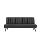 Brittany Armless Futon - Black