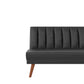 Brittany Armless Futon - Black