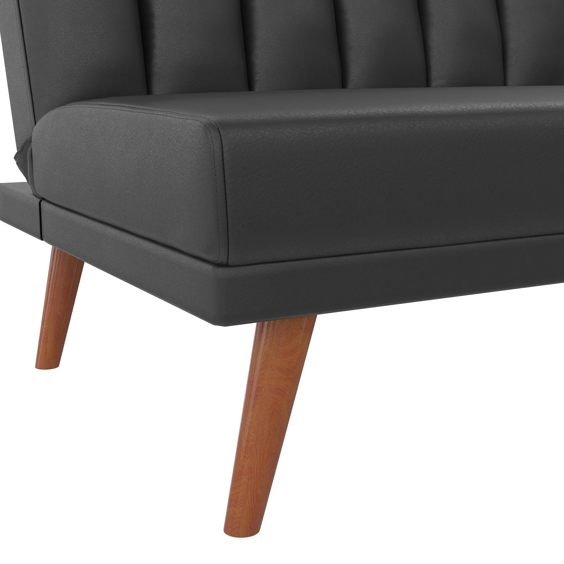 Brittany Armless Futon - Black
