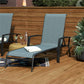 Outdoor Adjustable Aluminum Chaise Lounge Patio Furniture, Set of 2 - Black - 2-Pack