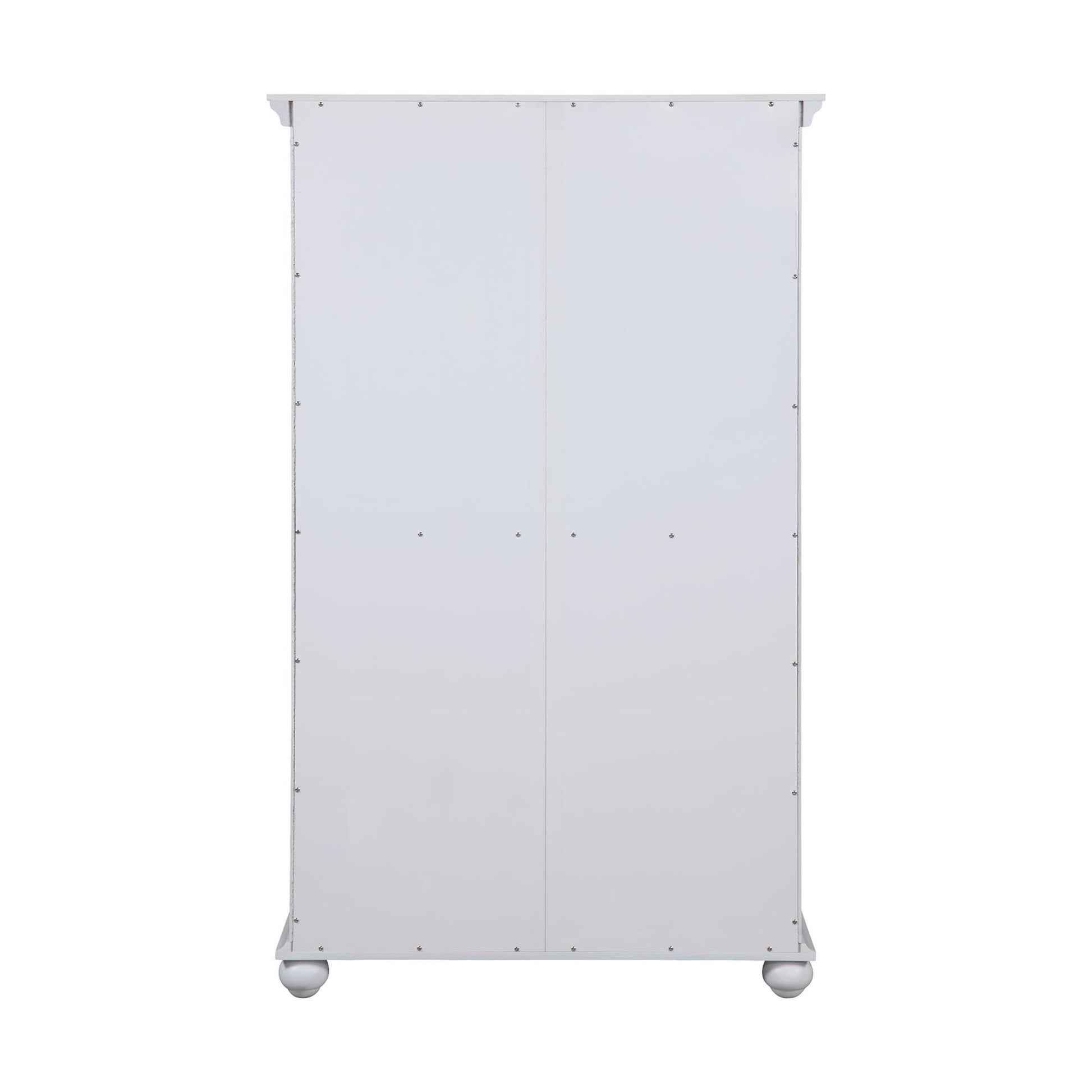 Aaron Lane Tall Bookcase with 2 Sliding Glass Doors - White
