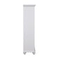 Aaron Lane Tall Bookcase with 2 Sliding Glass Doors - White