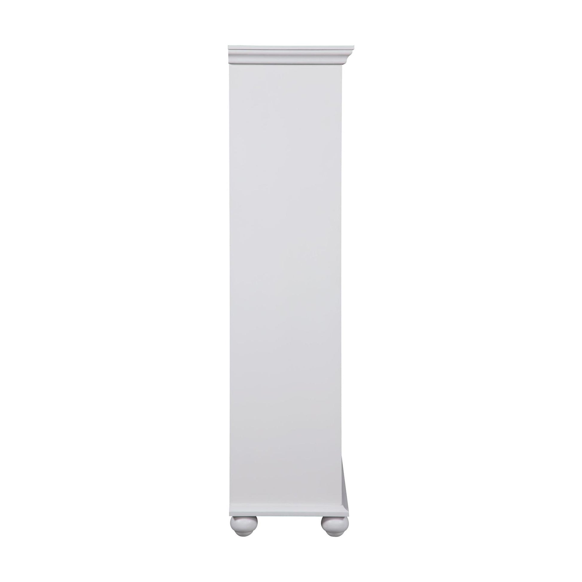 Aaron Lane Tall Bookcase with 2 Sliding Glass Doors - White