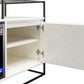 Camley Modern TV Stand and Console with Electric Fireplace for TVs up to 65", Plaster - Plaster
