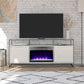 Camley Modern TV Stand and Console with Electric Fireplace for TVs up to 65", Plaster - Plaster