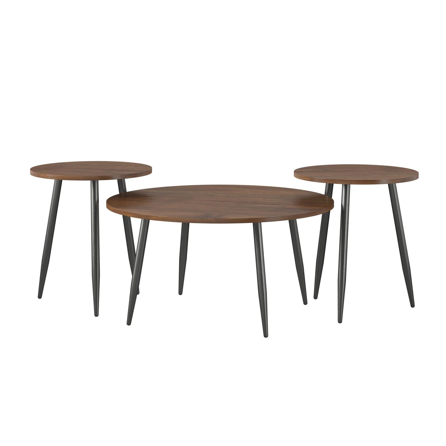 Morley 3 Piece Coffee Table and End Table Set - Walnut