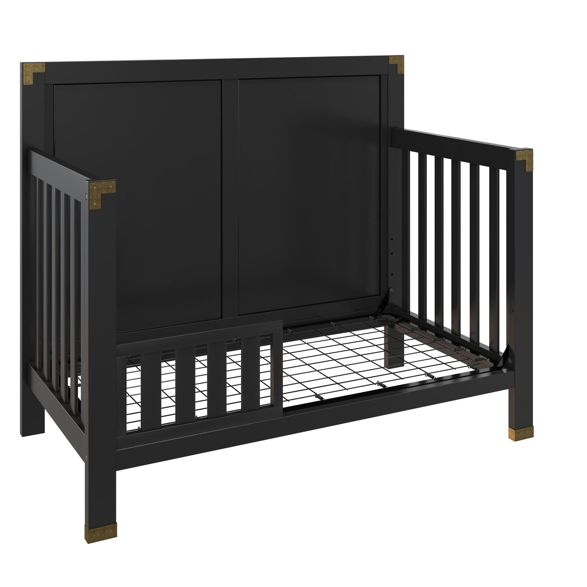 Miles Toddler Wooden Guardrail for Cribs - Black