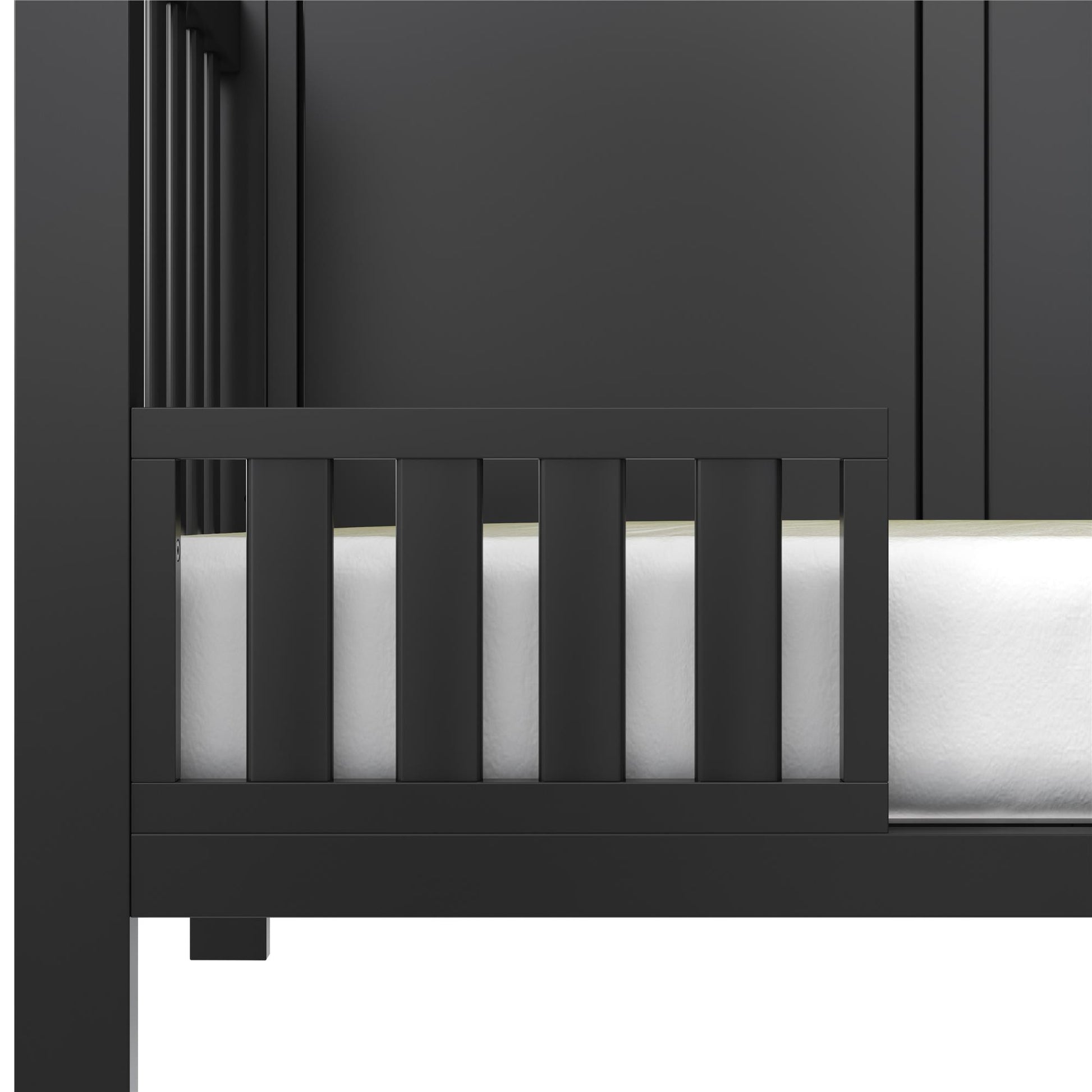 Miles Toddler Wooden Guardrail for Cribs - Black
