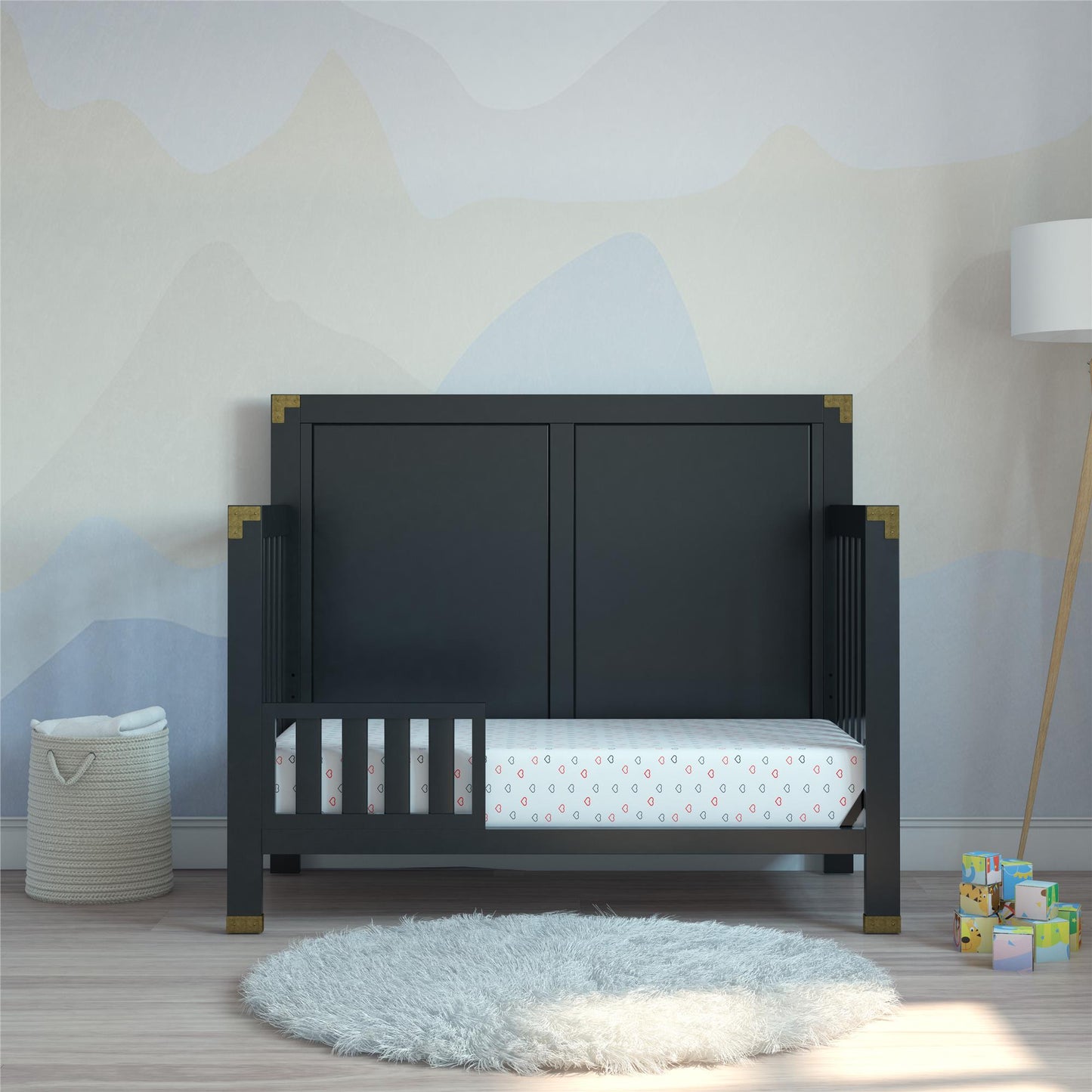 Miles Toddler Guardrail to Convert Crib into a Toddler Bed - Graphite Grey