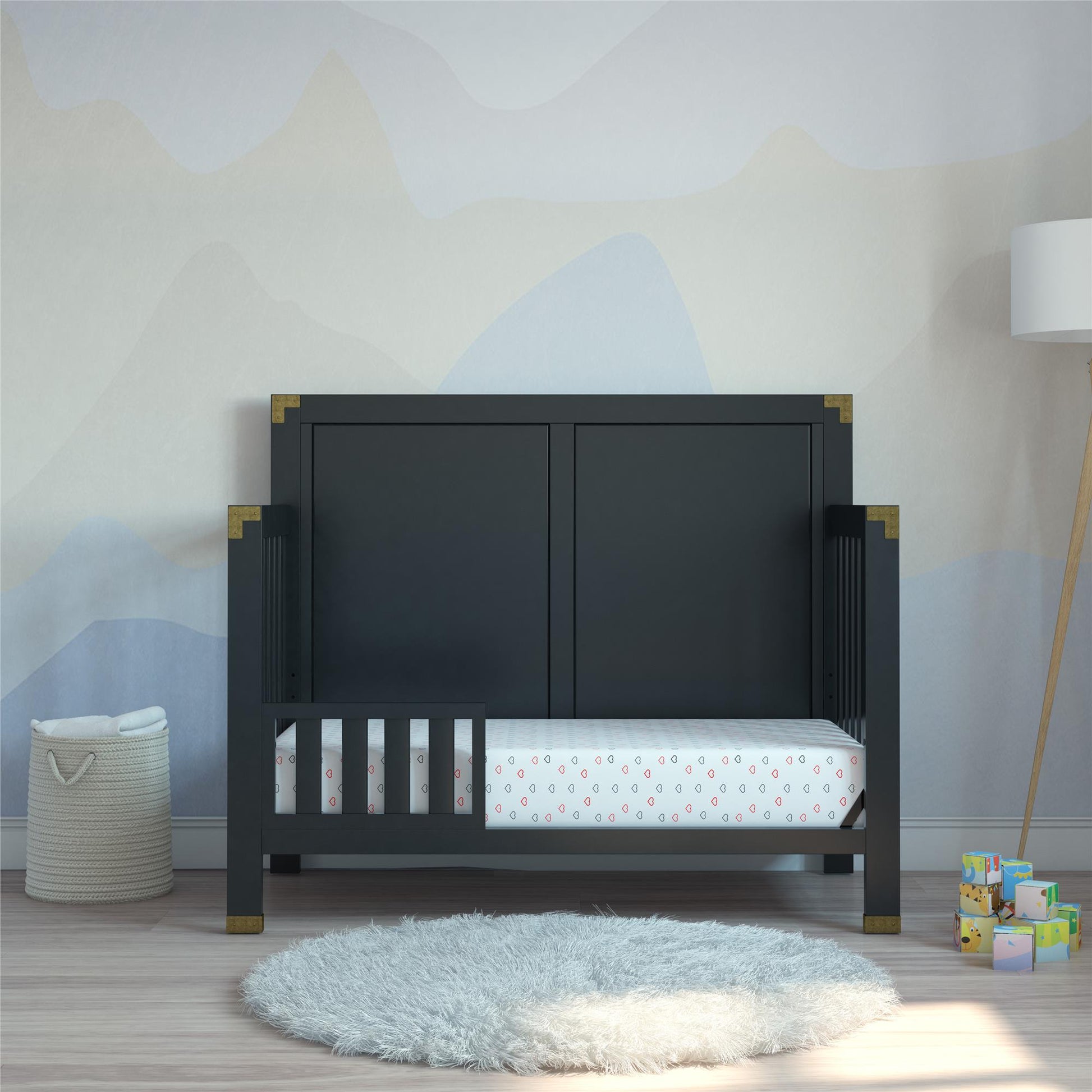 Miles Toddler Guardrail to Convert Crib into a Toddler Bed - Graphite Grey
