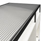 Camley Modern Desk with Fluted Glass Top, 2 Drawers and Storage, Plaster - Plaster