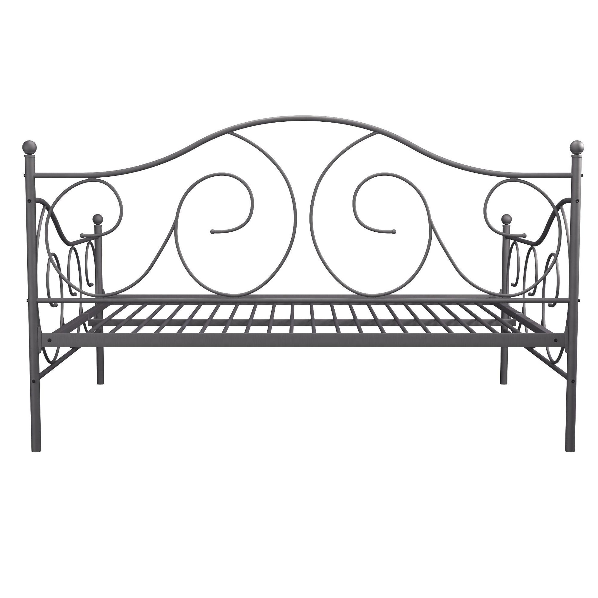 Victoria Metal Daybed with 15 Inch Clearance for Storage - Pewter - Full