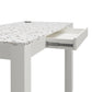 CosmoLiving by Cosmopolitan Astor Desk w/ Wireless Charger, White with Terrazzo Top - White