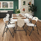 COSCO Solid Resin Plastic Folding Chair, Indoor/Outdoor, Double Braced, White, 4-Pack - White - 4-Pack