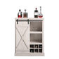 Harden Rustic Bar Cabinet with 4 Shelves and 12 Bottle Cubbies - Rustic White