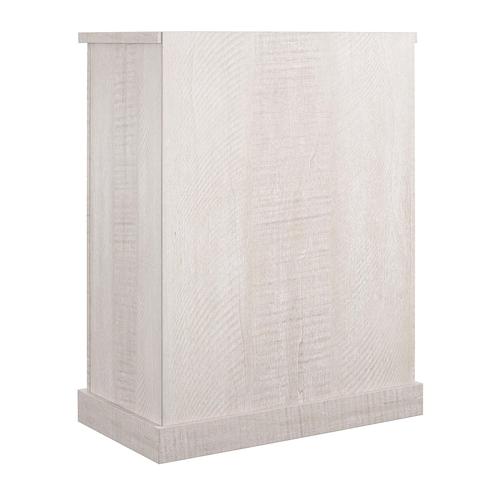 Harden Rustic Bar Cabinet with 4 Shelves and 12 Bottle Cubbies - Rustic White