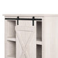Harden Rustic Bar Cabinet with 4 Shelves and 12 Bottle Cubbies - Rustic White